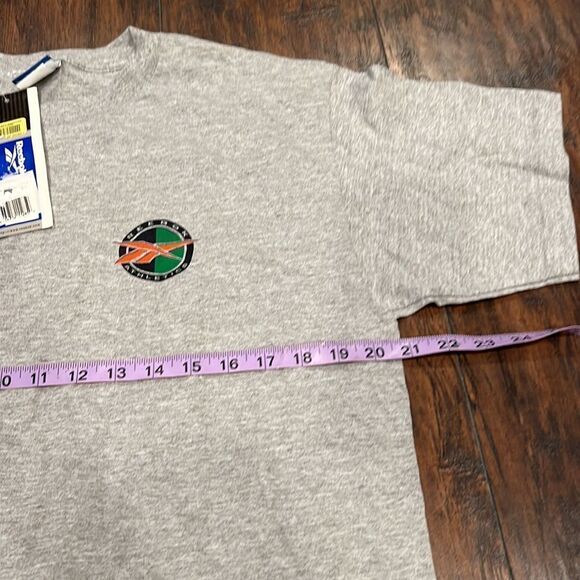 VTG 1996 Reebok Athletics size M big logo on back tee New with tags heather grey - Picture 9 of 10
